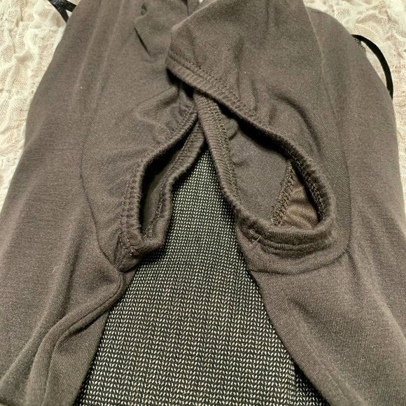 BCX brown dress vintage style bodycon  short sleeve with belt dress size 7 - Picture 9 of 13